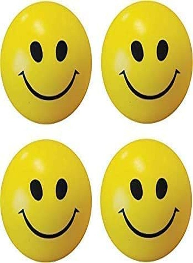 MKY Smiley Soft Balls Cute Funny Yellow Emoji Happy Smiley Face Squeeze Sponge Balls(Pack of 4) - Image 1